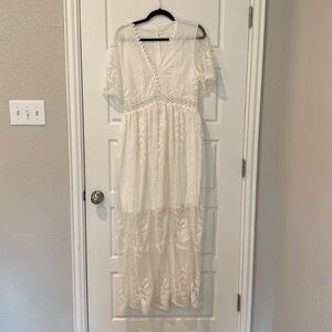 Boutique Boho Dress - White